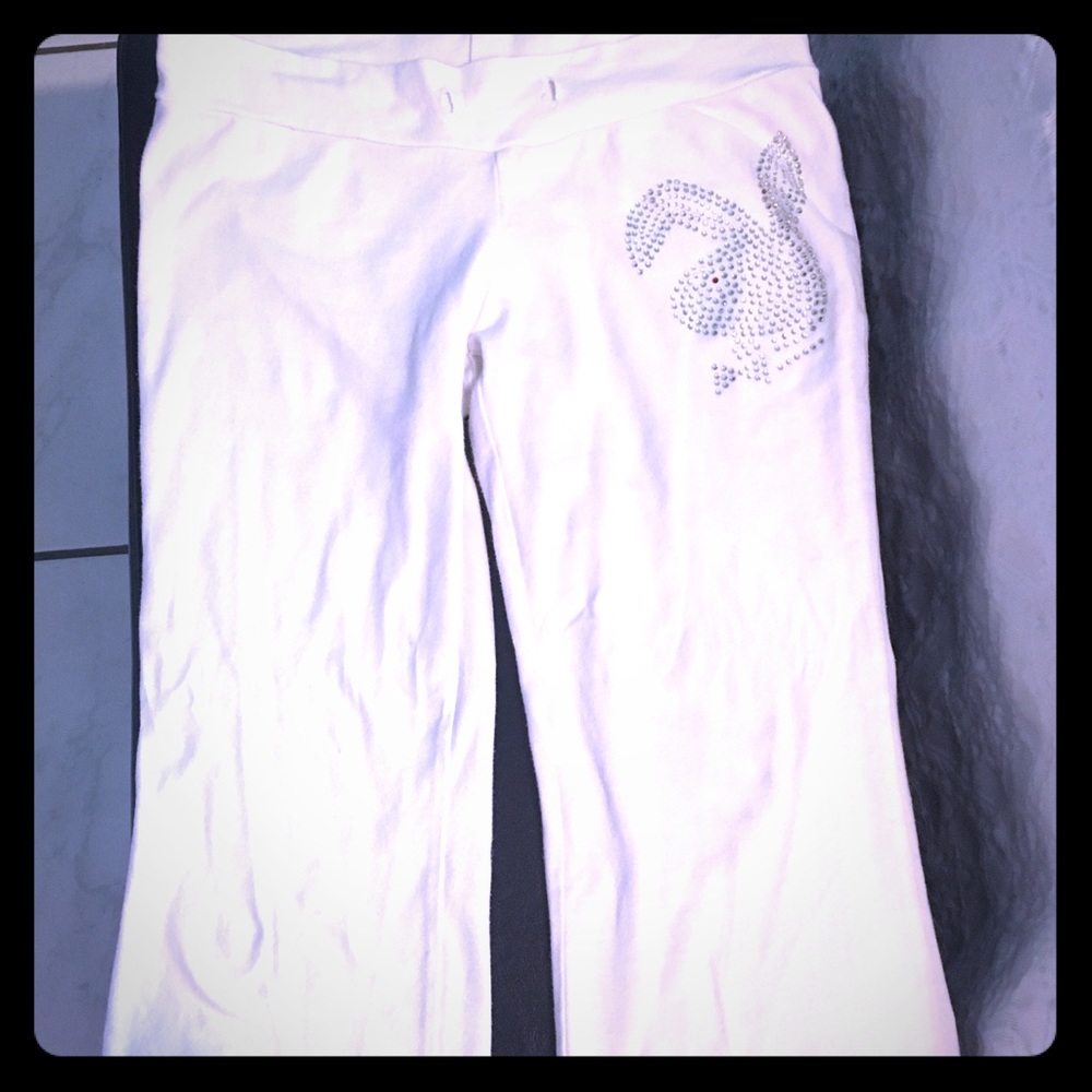 White capri pants🌛Playboy Bunny